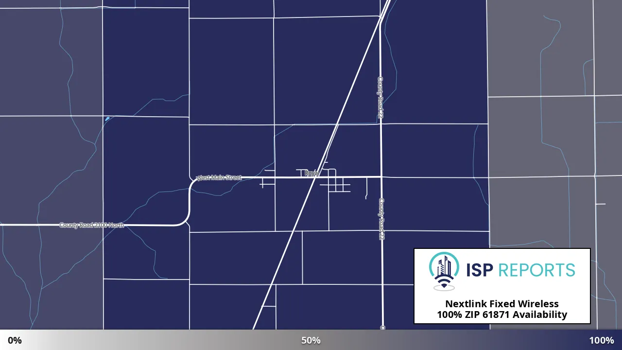 61871, IL map of internet availability