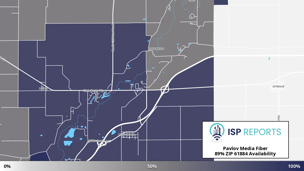 61884, IL map of internet availability