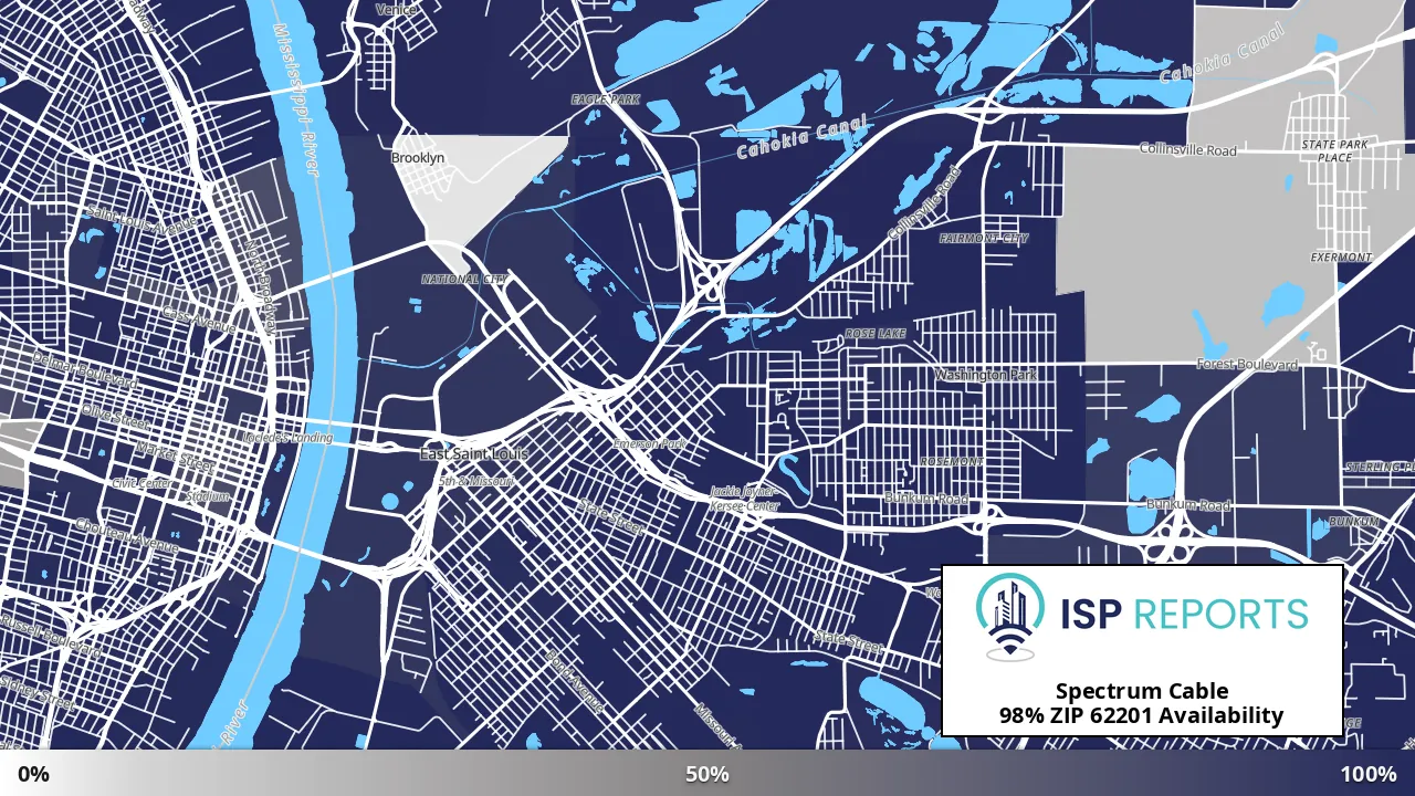 62201, IL map of internet availability