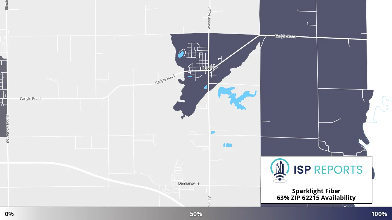 62215, IL map of internet availability