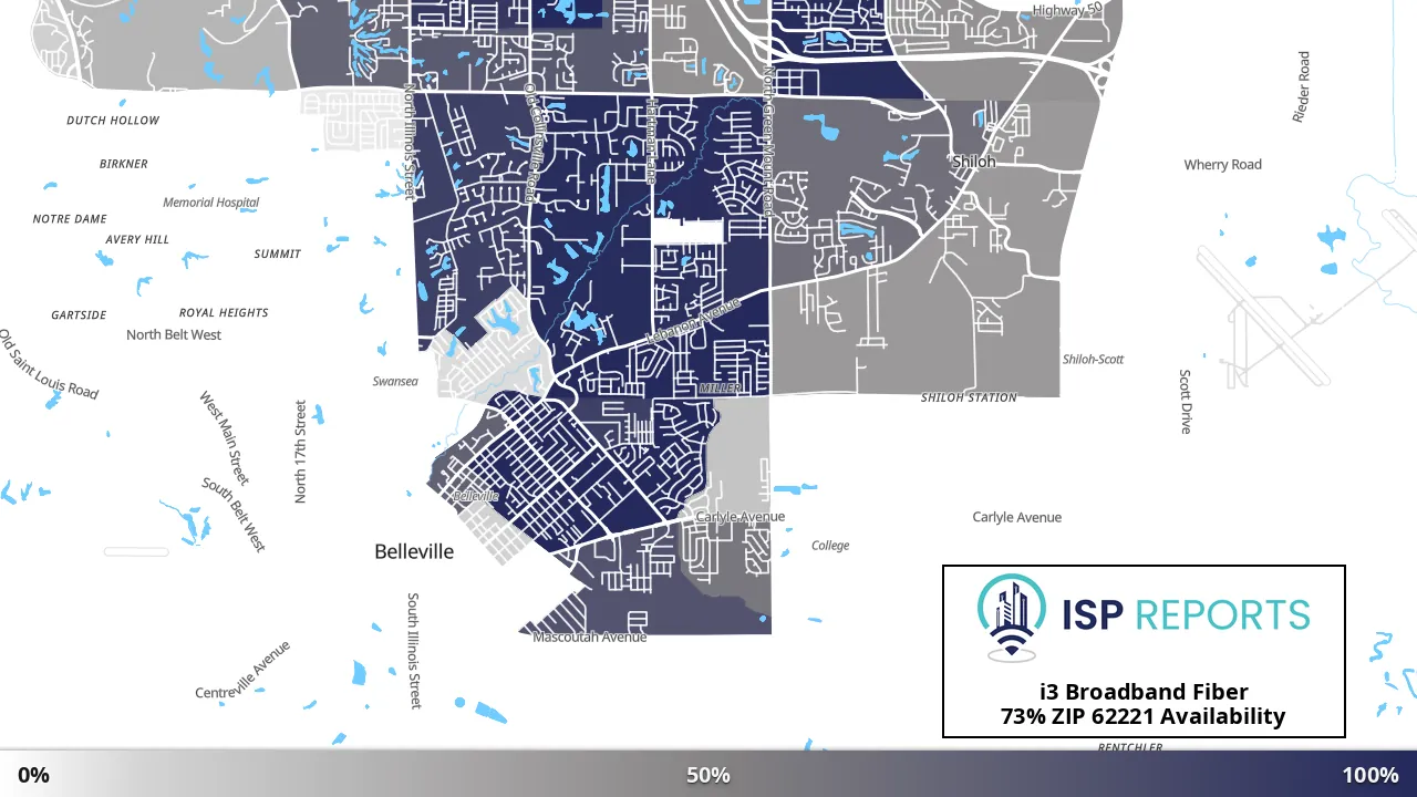 62221, IL map of internet availability