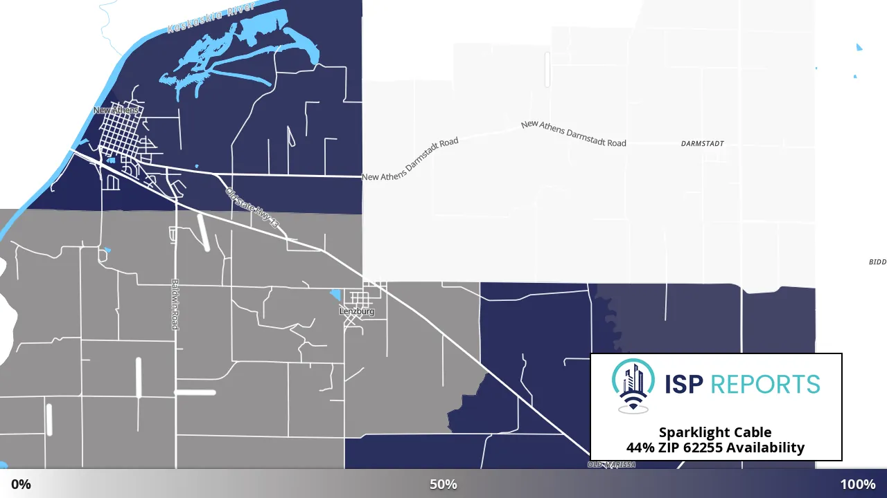62255, IL map of internet availability
