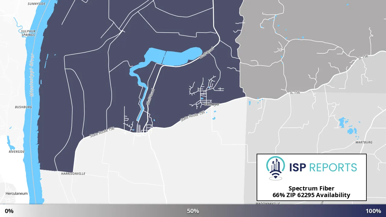 62295, IL map of internet availability