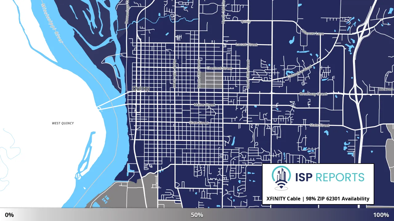 62301, IL map of internet availability