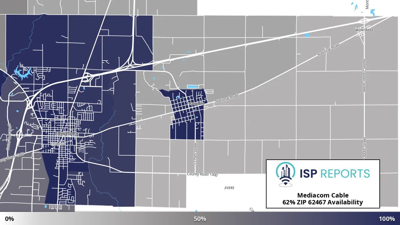 62467, IL map of internet availability