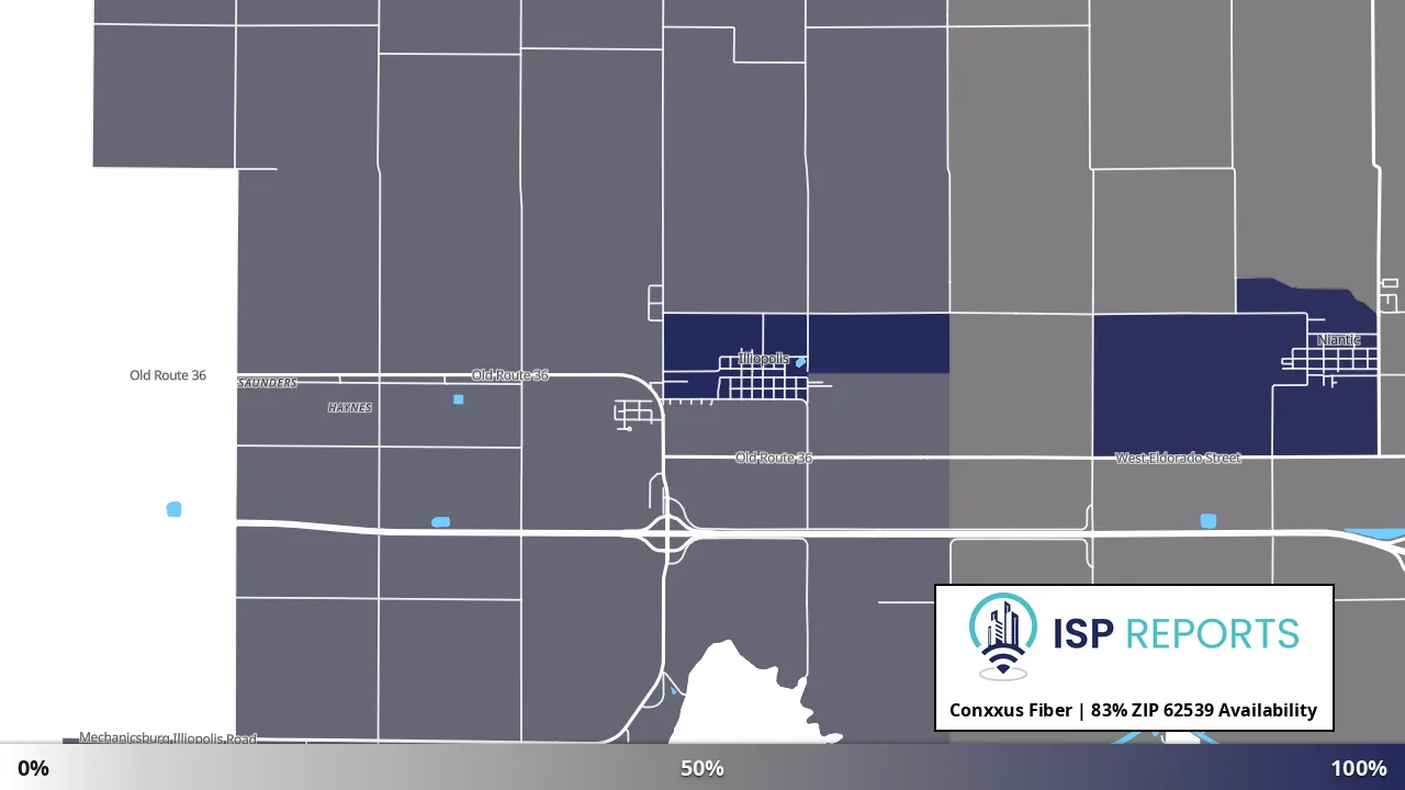 62539, IL map of internet availability