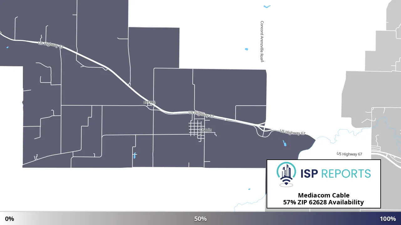 62628, IL map of internet availability