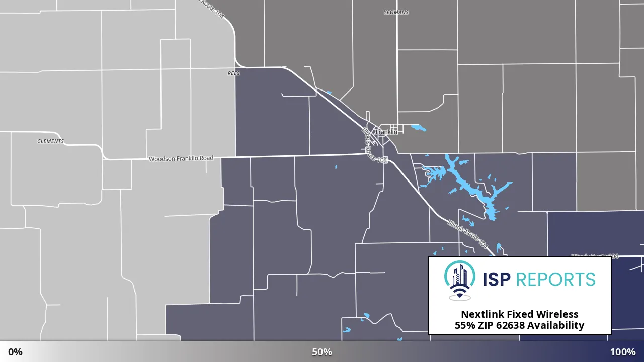 62638, IL map of internet availability