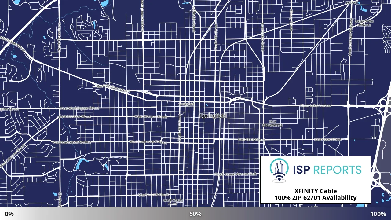 62701, IL map of internet availability