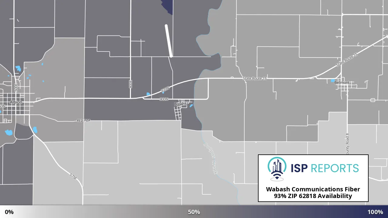62818, IL map of internet availability