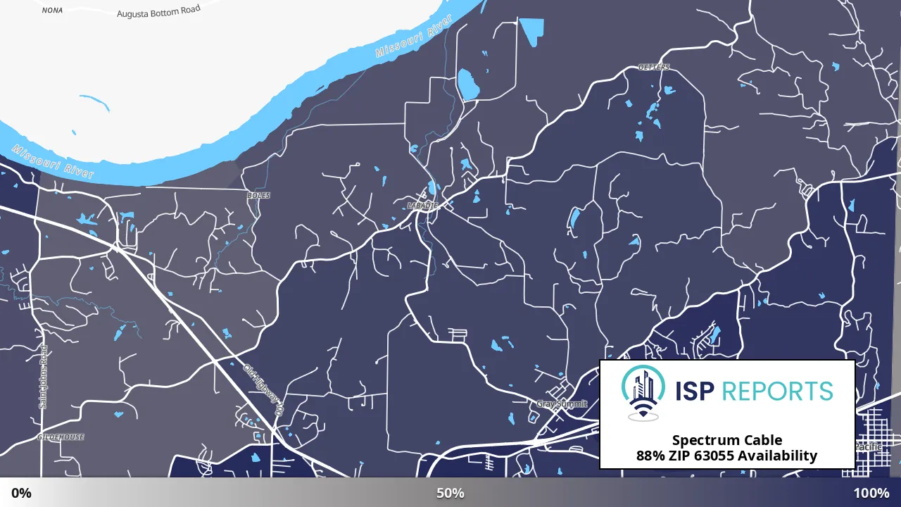 63055, MO map of internet availability