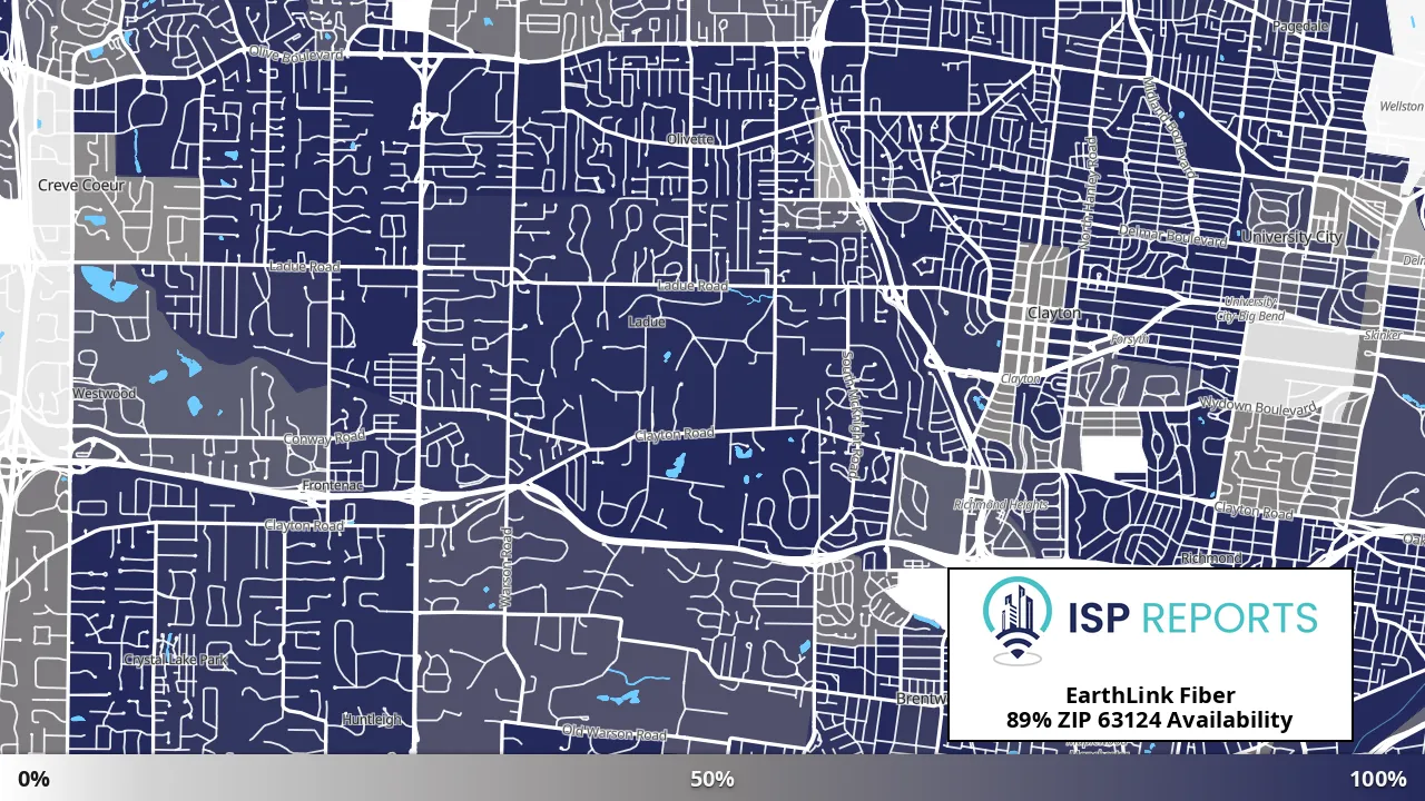 63124, MO map of internet availability