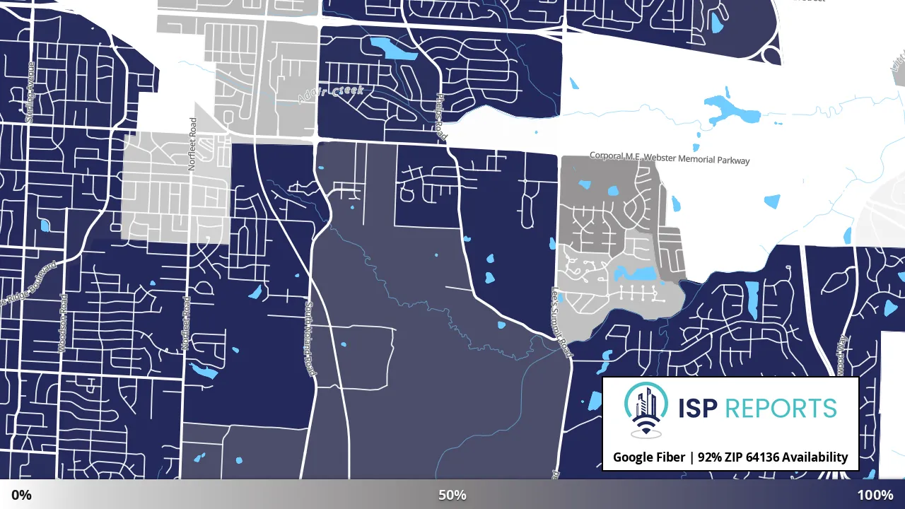 64136, MO map of internet availability
