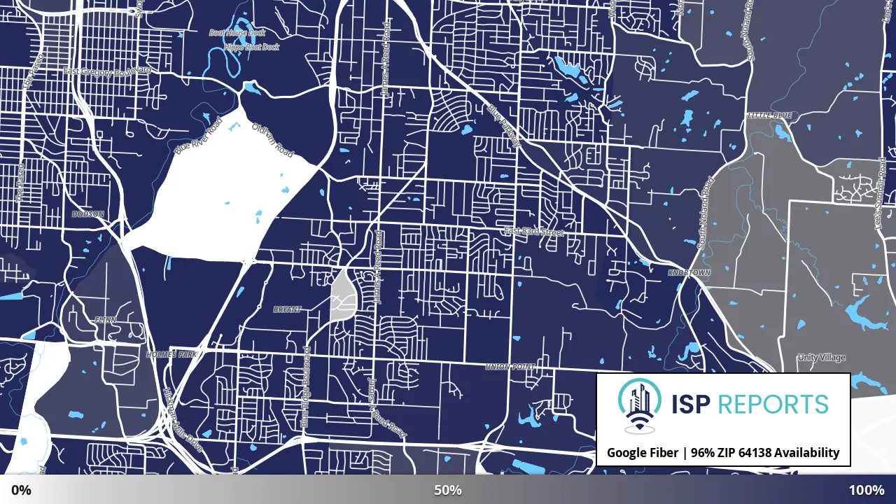 64138, MO map of internet availability