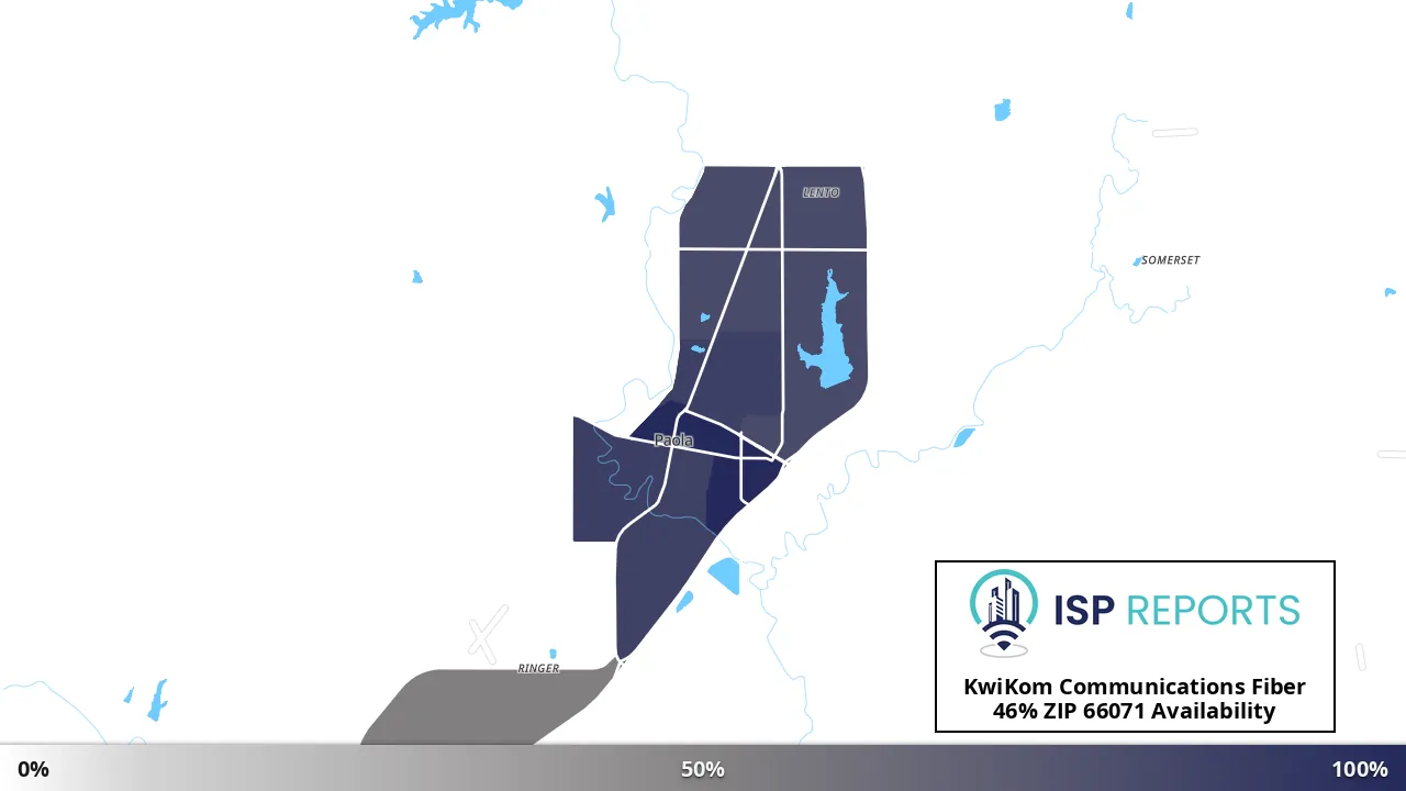 66071, KS map of internet availability