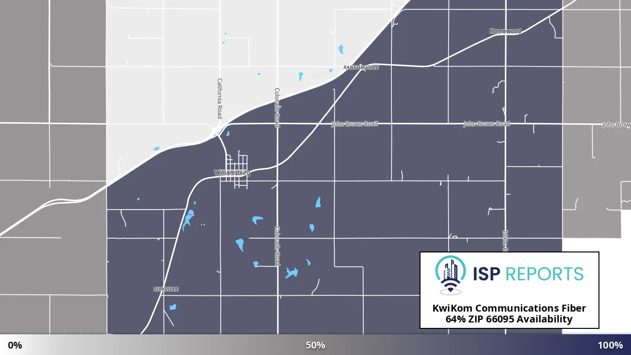 66095, KS map of internet availability