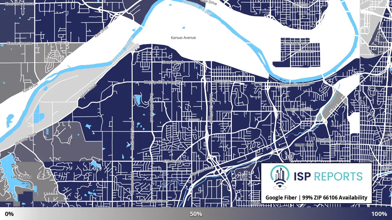 66106, KS map of internet availability