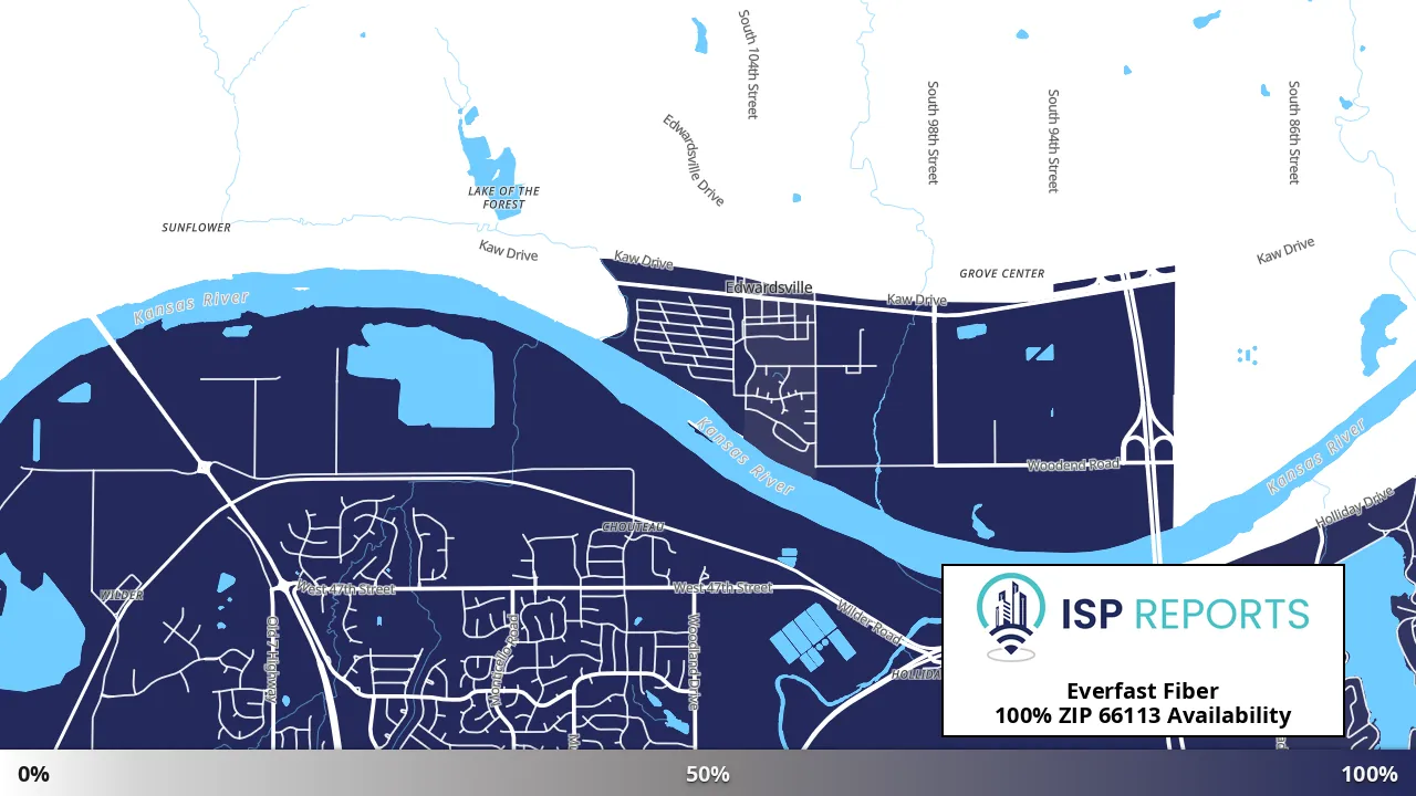 66113, KS map of internet availability