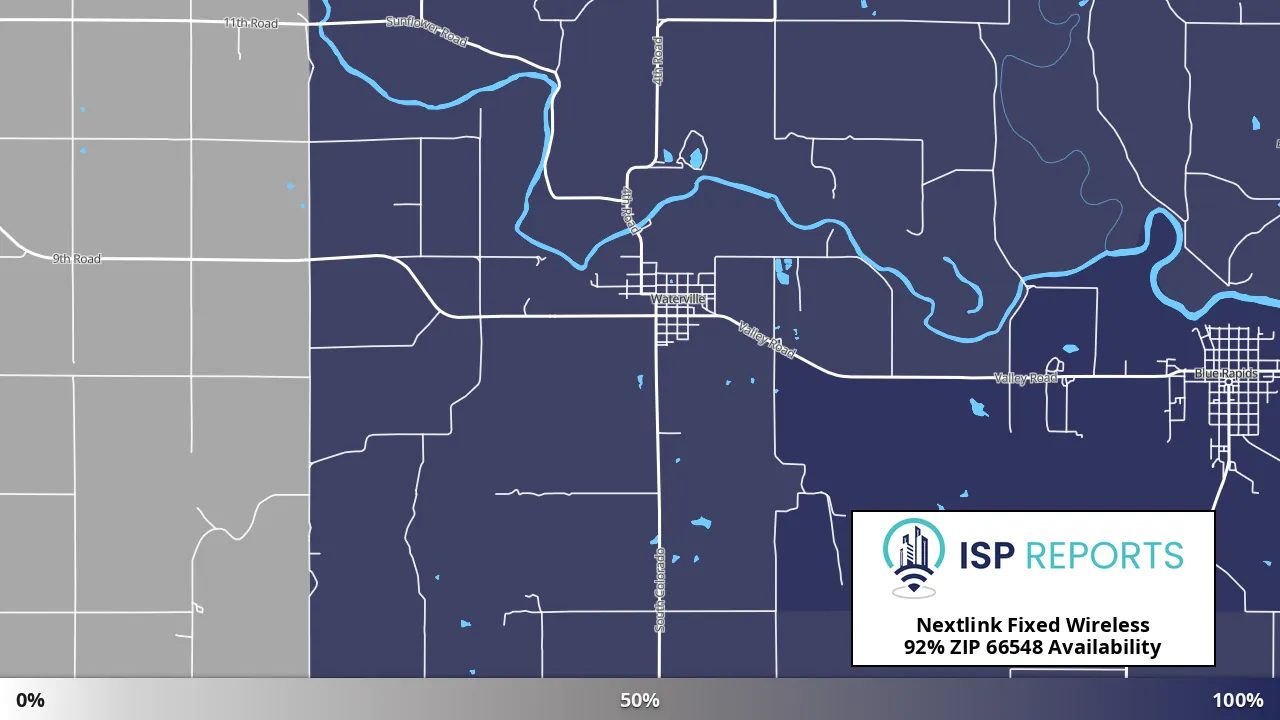 66548, KS map of internet availability
