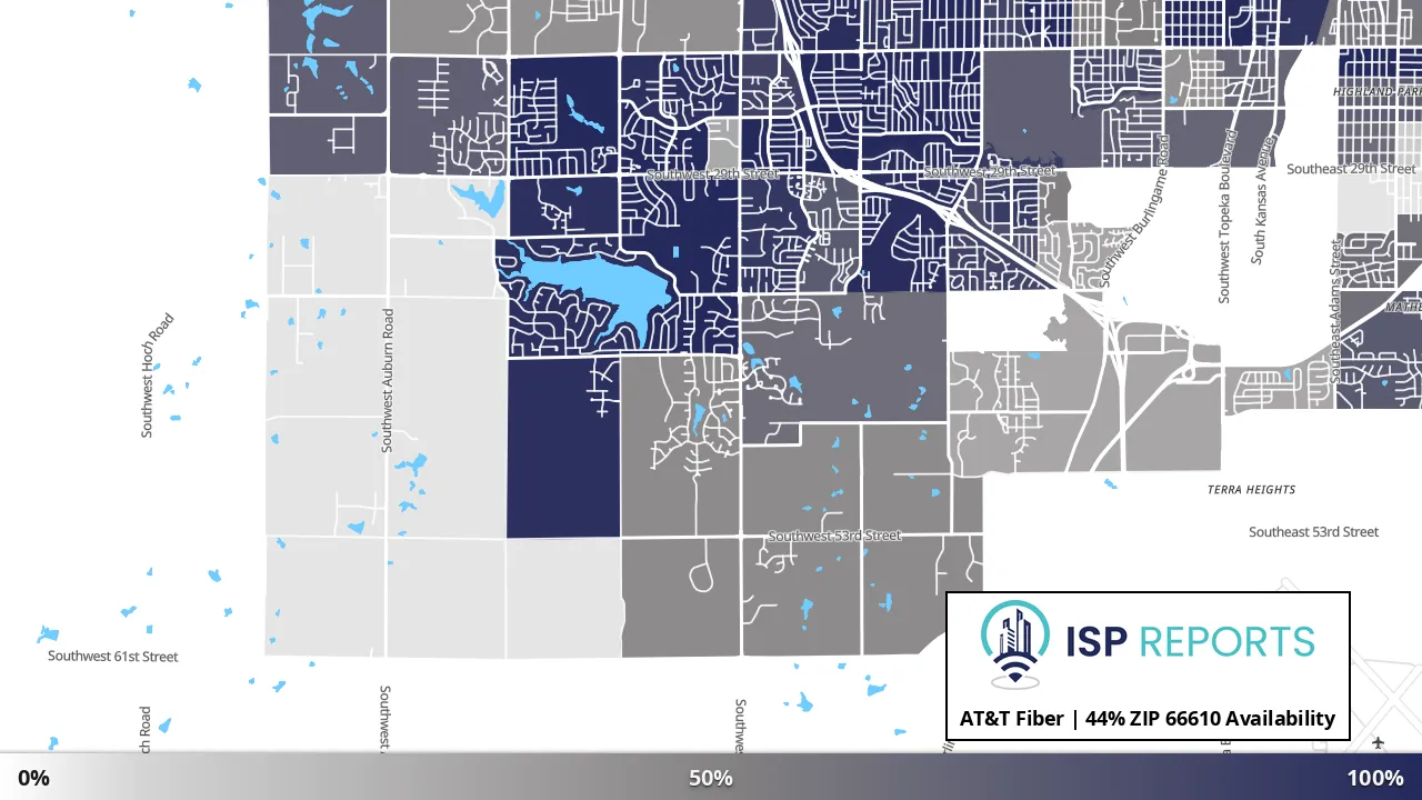 66610, KS map of internet availability