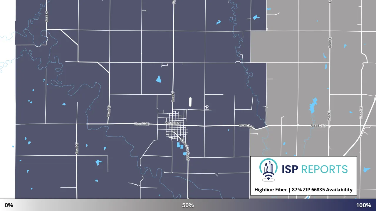 66835, KS map of internet availability