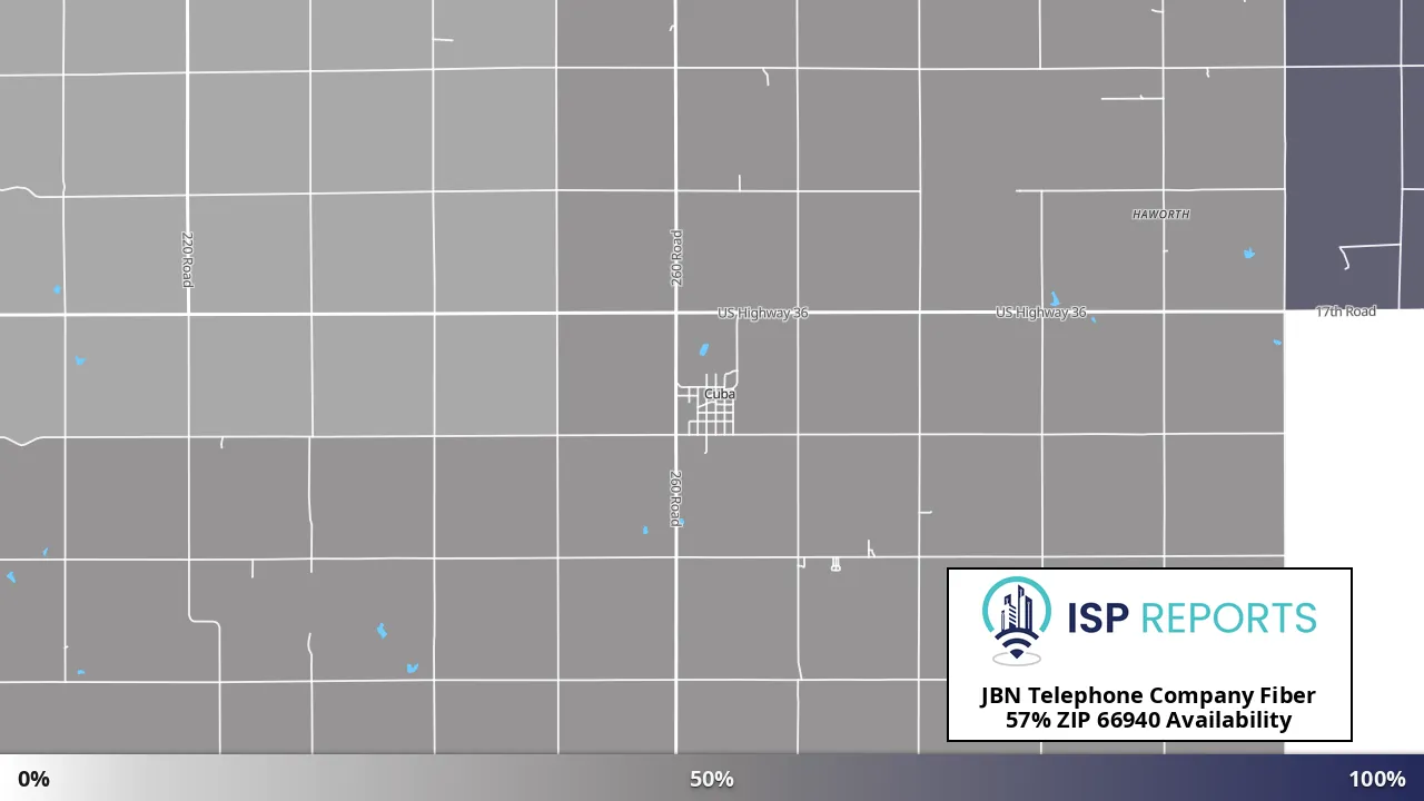 66940, KS map of internet availability
