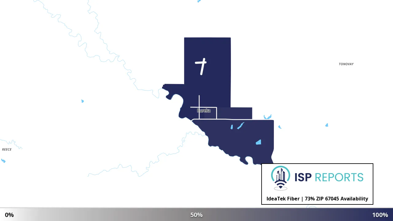 67045, KS map of internet availability