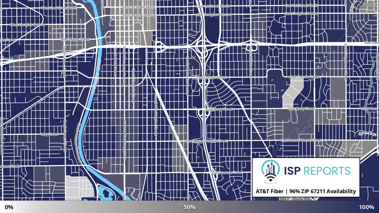 67211, KS map of internet availability