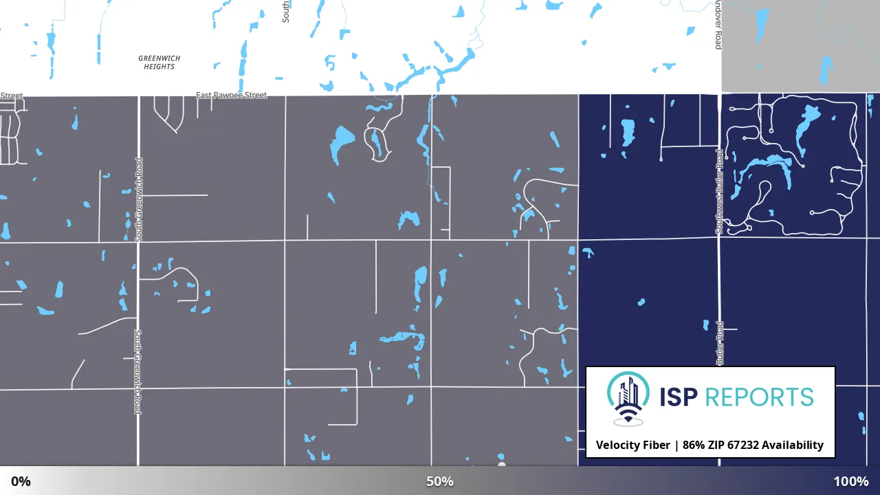 67232, KS map of internet availability