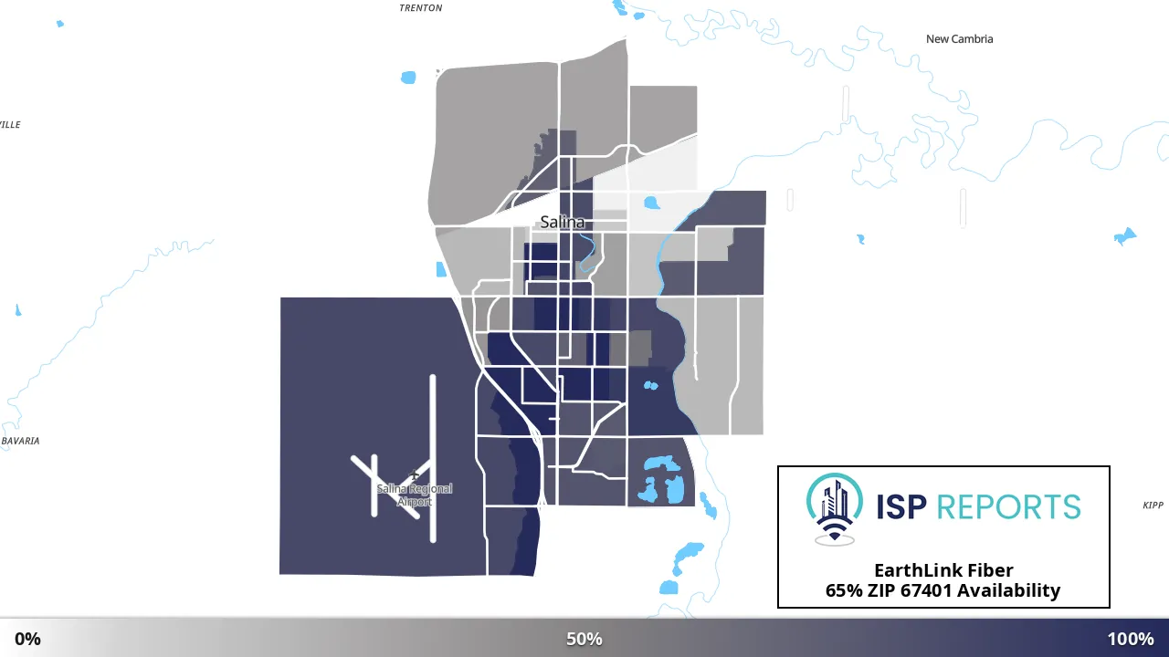 67401, KS map of internet availability