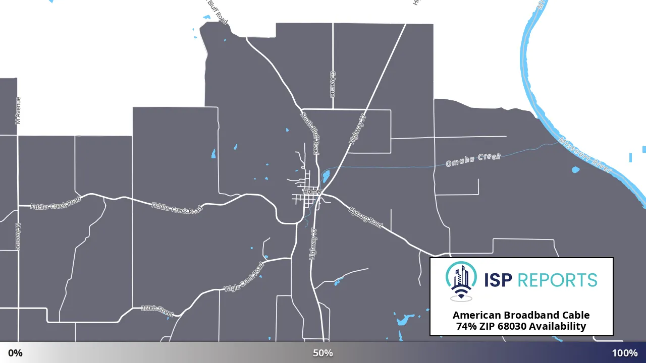 68030, NE map of internet availability