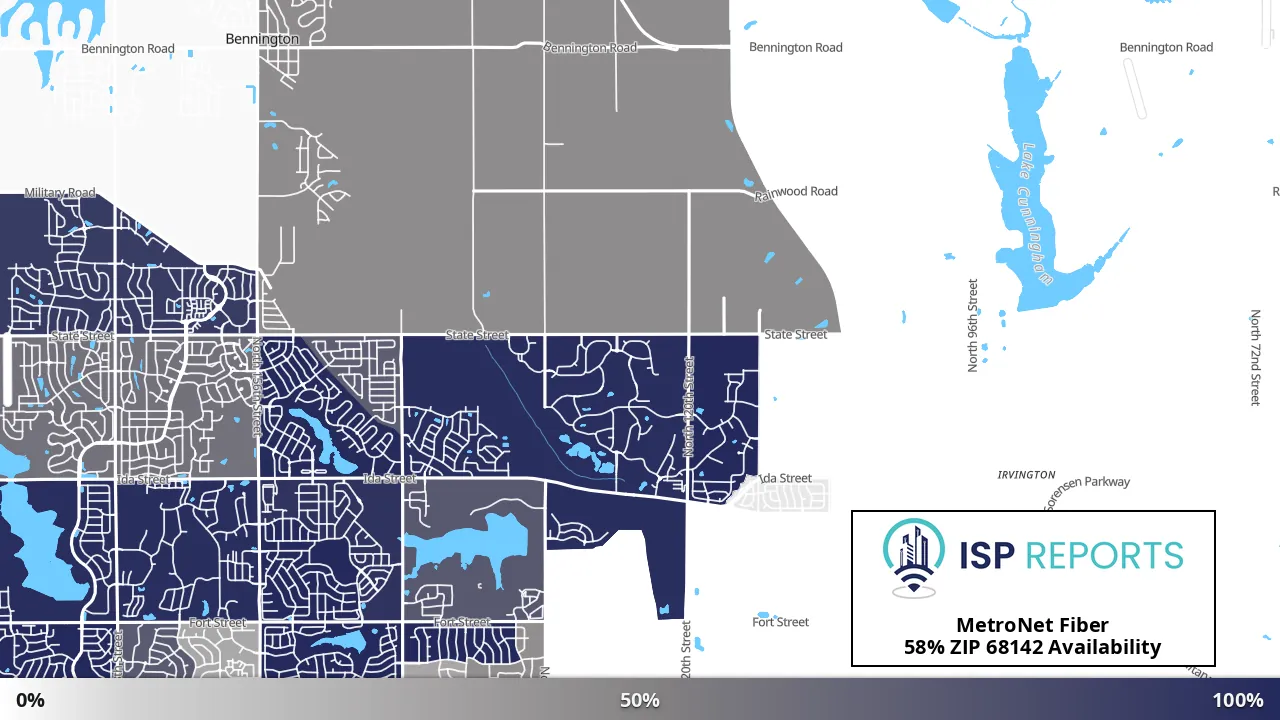 68142, NE map of internet availability