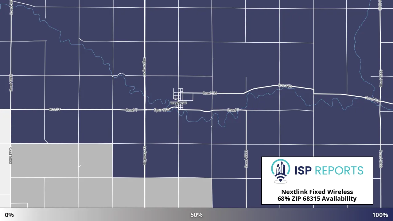 68315, NE map of internet availability