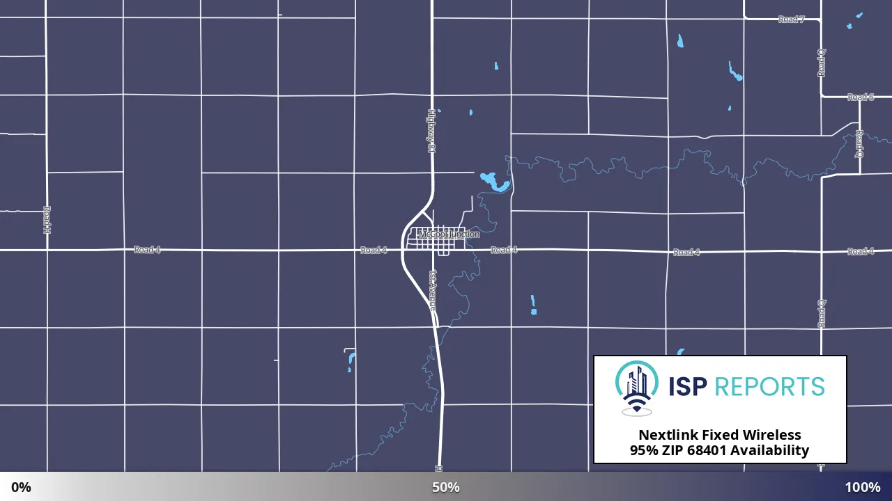 68401, NE map of internet availability