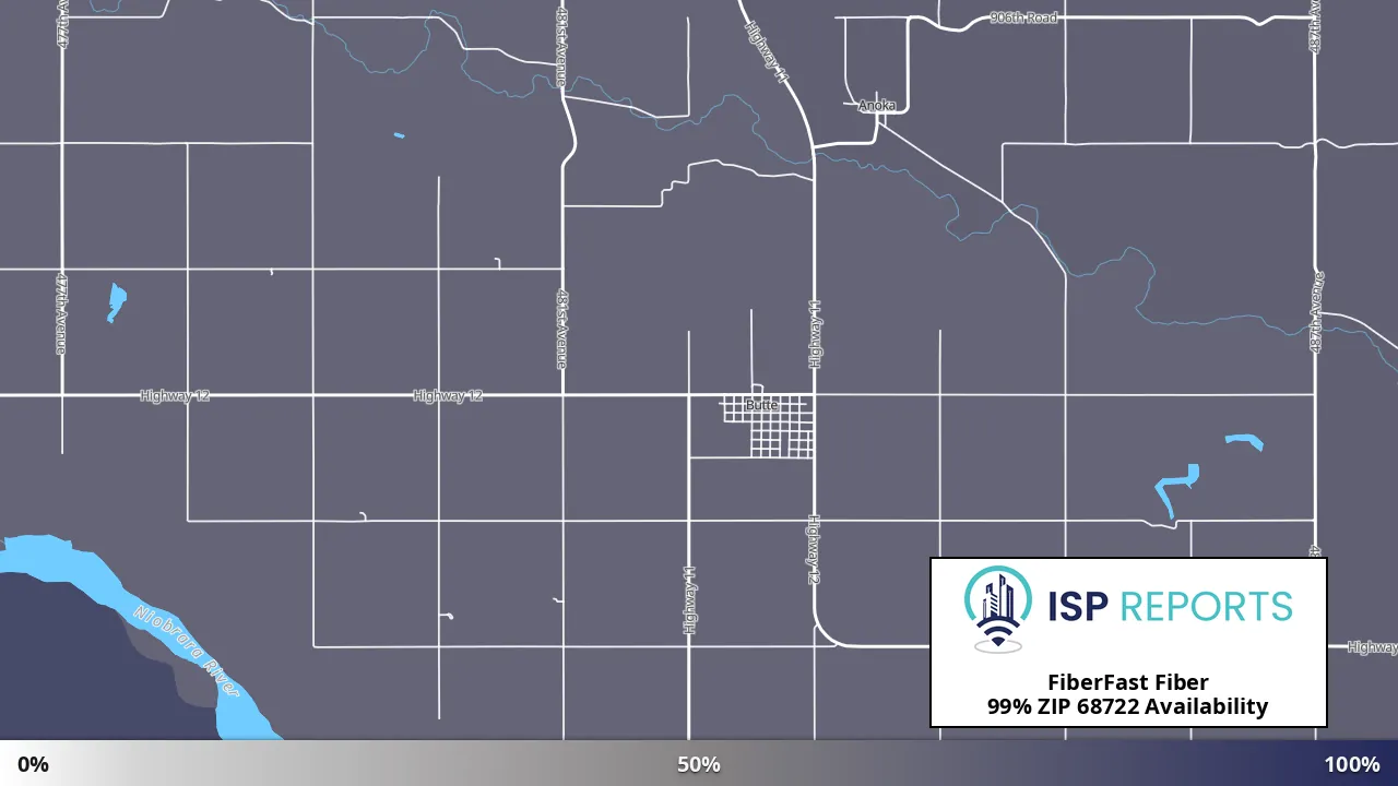 68722, NE map of internet availability