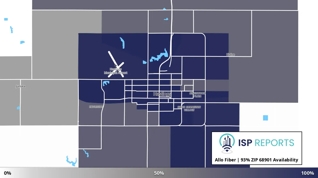 68901, NE map of internet availability