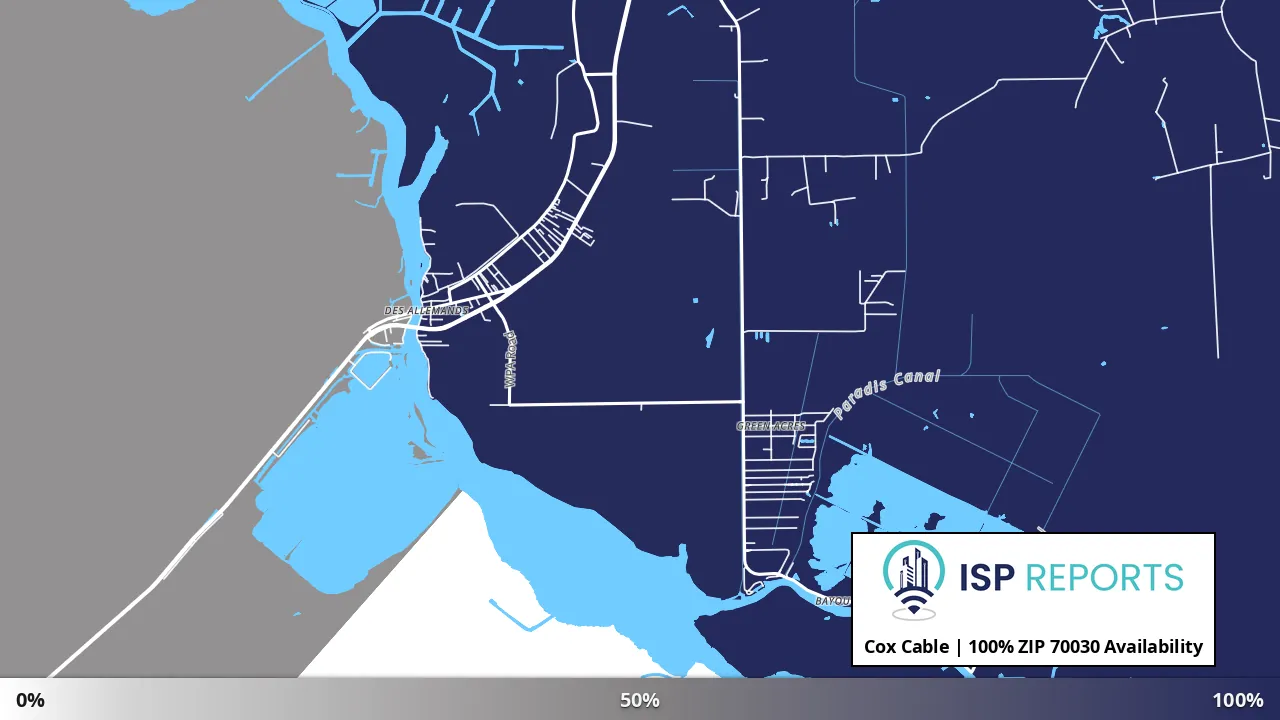 70030, LA map of internet availability