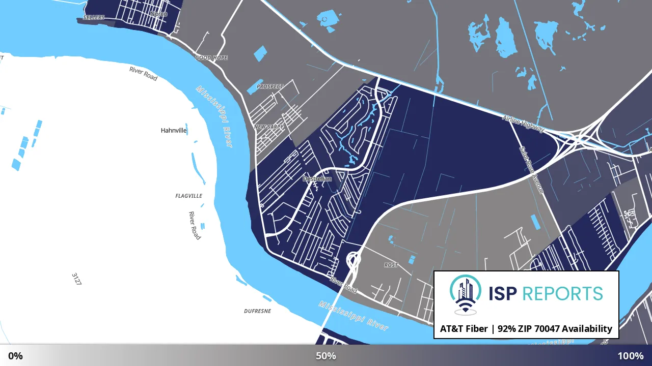 70047, LA map of internet availability