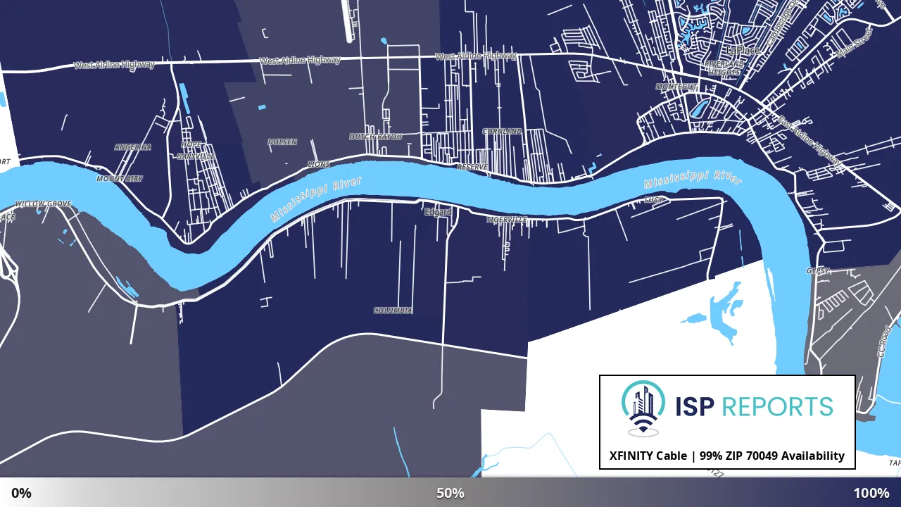 70049, LA map of internet availability