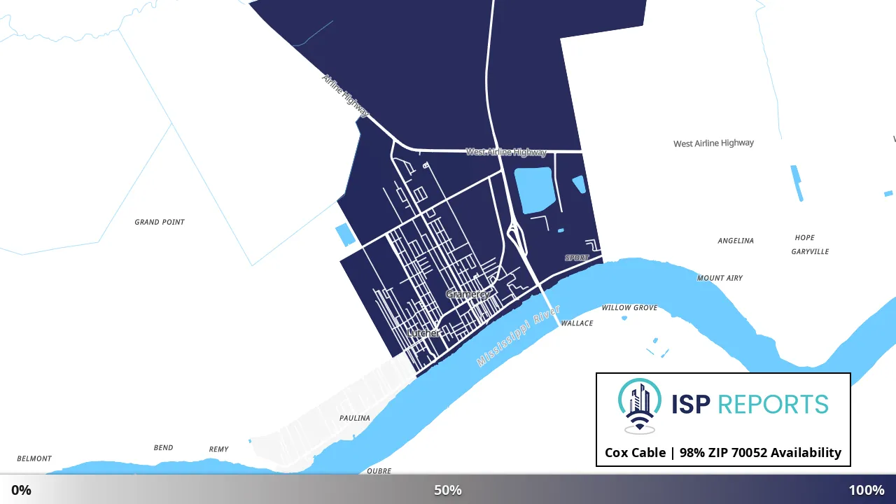 70052, LA map of internet availability