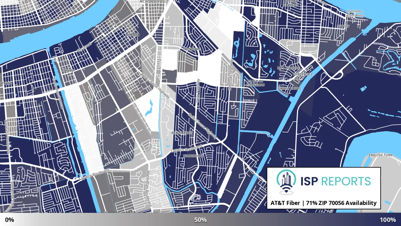 70056, LA map of internet availability