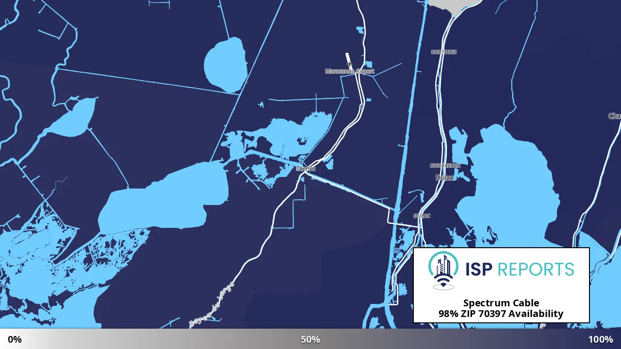70397, LA map of internet availability