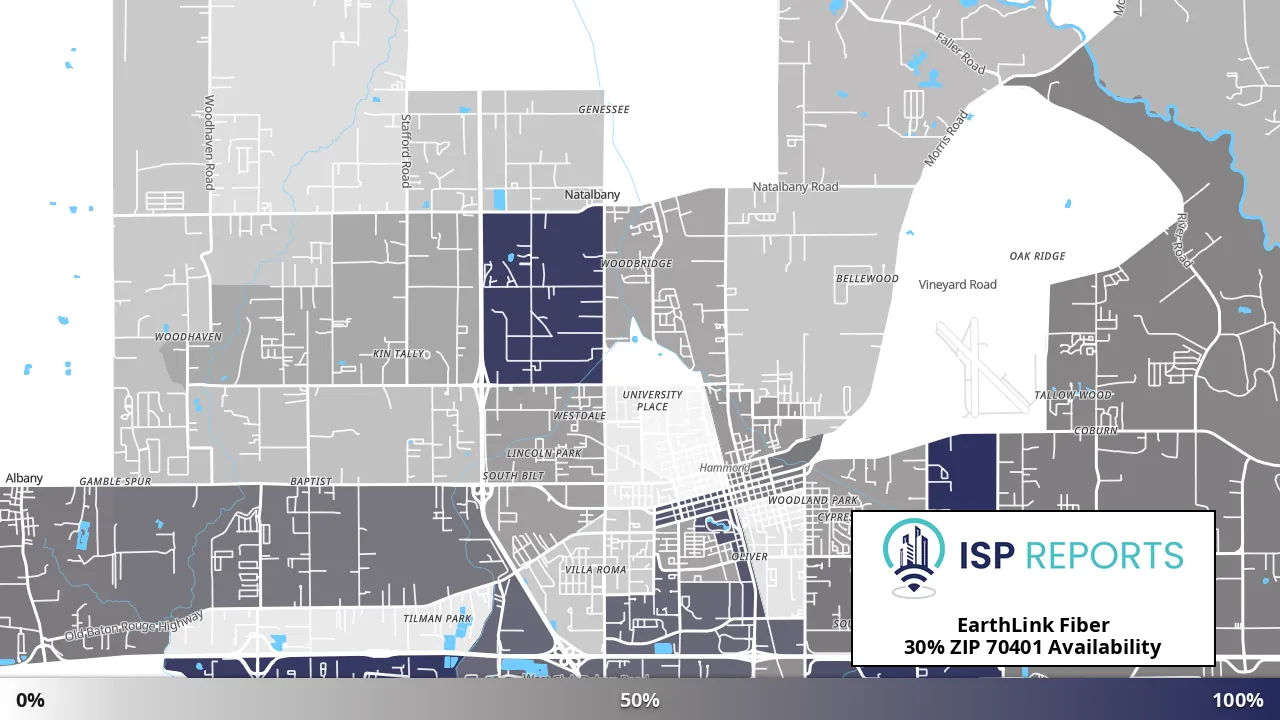 70401, LA map of internet availability