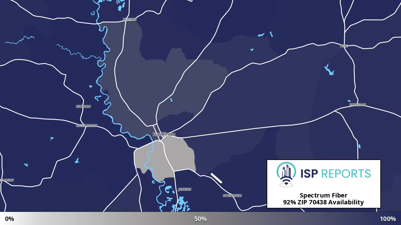 70438, LA map of internet availability