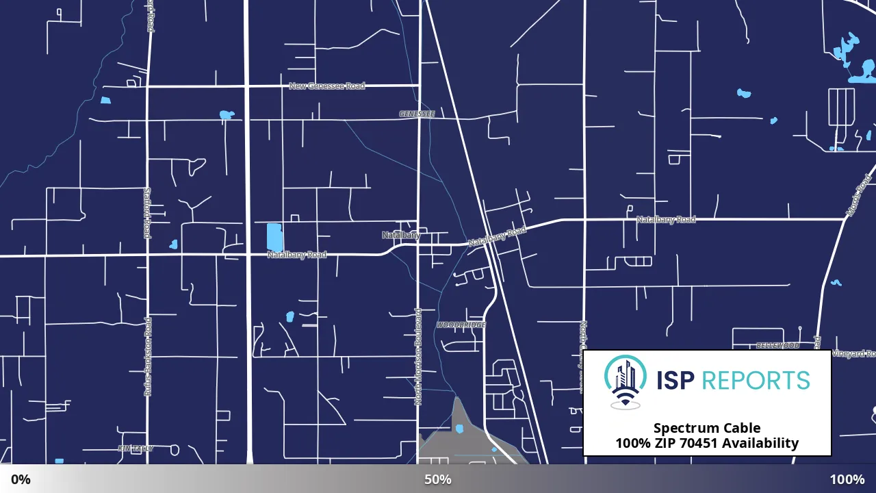 70451, LA map of internet availability