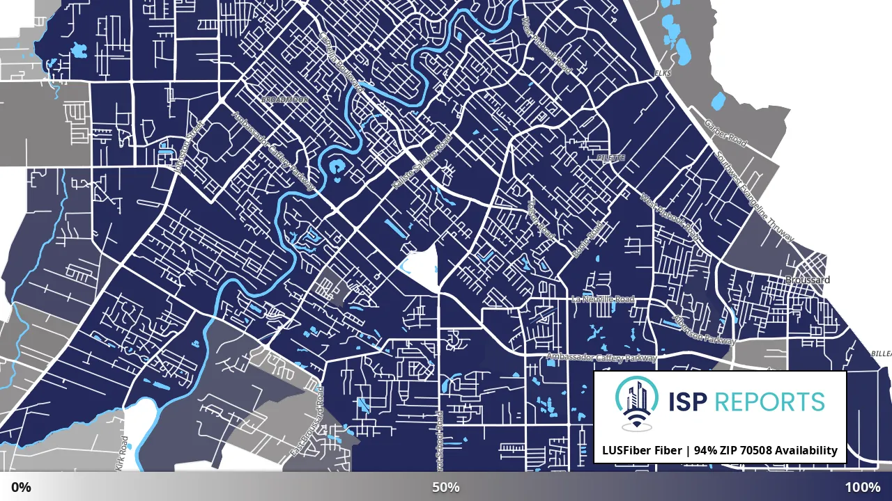 70508, LA map of internet availability