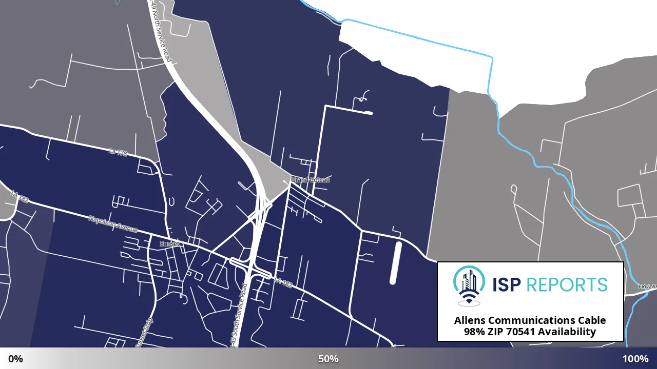 70541, LA map of internet availability