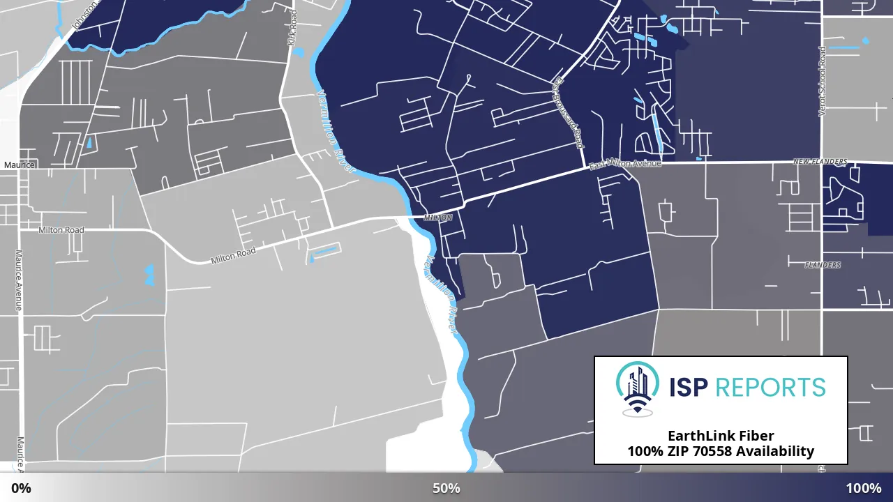 70558, LA map of internet availability