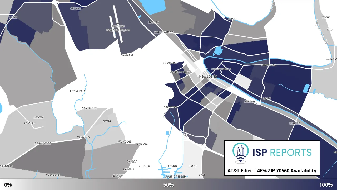 70560, LA map of internet availability