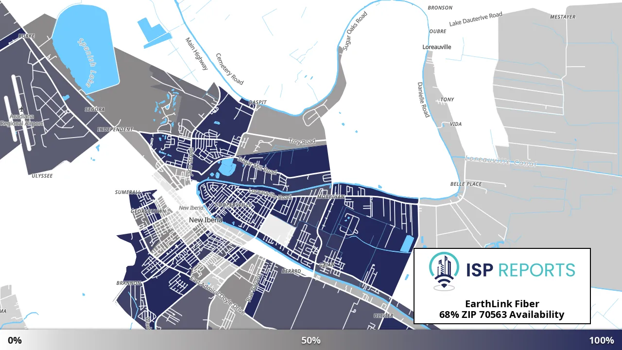 70563, LA map of internet availability